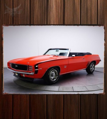 Металлическая табличка Chevrolet Camaro RS SS 396 Convertible